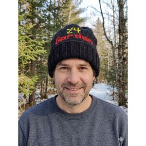Custom Handmade Hand Knit 24 Gordon Beanie Black Winter Hat Ski Cap Adult Unisex